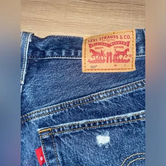 Levi Denim Short Shorts - Picture 6 of 6